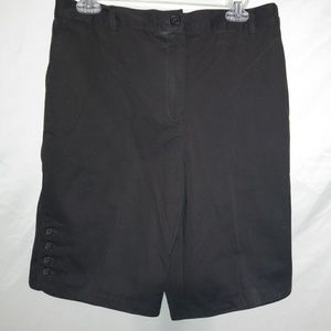 Lands' End Women's Classic Black Bermuda Shorts